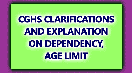 CGHS Criteria for Dependency