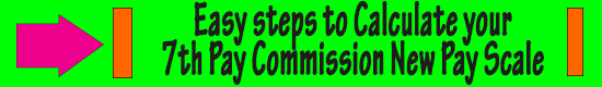 Easy steps to Calculate your 7th Pay Commission New Pay Scale