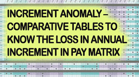 Annual Increment Anomaly in Pay Matrix