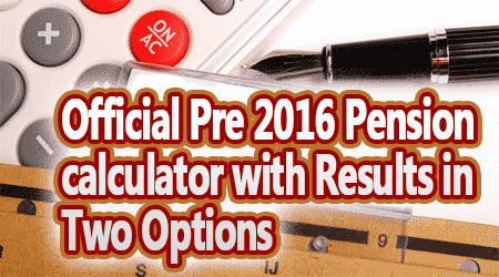 Official Pre 2016 Pension calculator