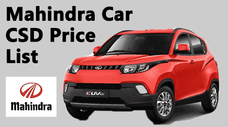 Mahindra Car CSD Price