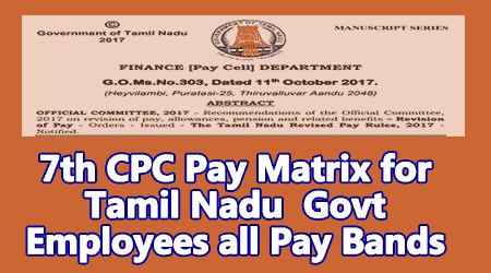 Tamil Nadu 7th Pay COmmission Pay - Gservants News