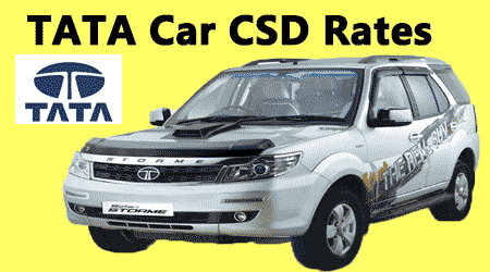 Tata Car CSD rates