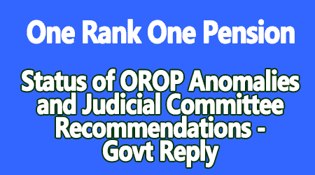 Status of OROP Anomalies