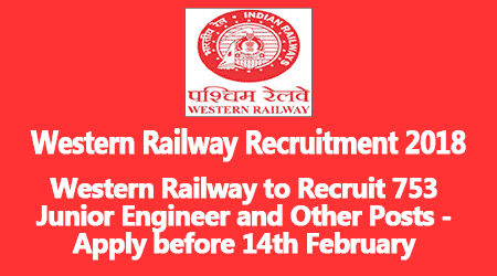 Western Railway recruitment 2018