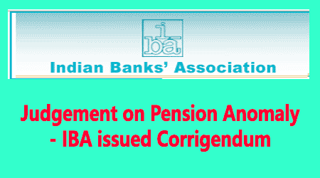 Judgement on Pension Anomaly