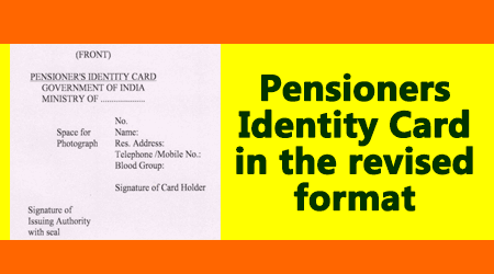 Pensioners Identity Card in the revised format
