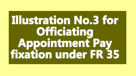 Illustration No.3 for Officiating Appointment Pay fixation under FR 35