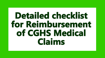 Detailed checklist for Reimbursement of Medical Claims