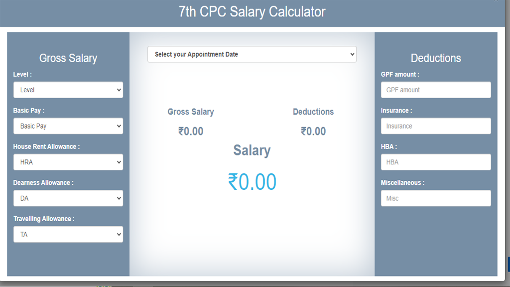 New Salary Calculator for Central Government Staff 2023