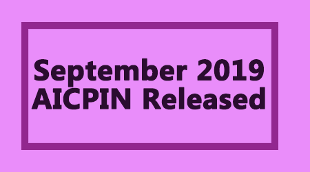 September 2019 AICPIN Released