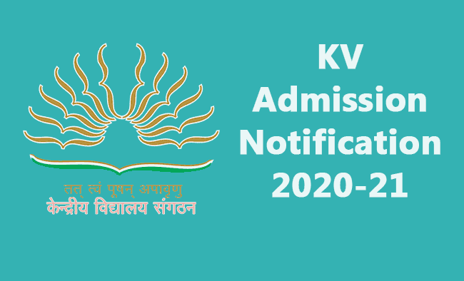 KV Admission Notification 2020-21 