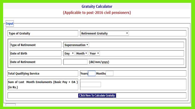 7th Cpc Gratuity Calculator 7th cpc gratuity calculator