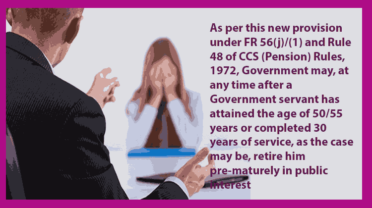 Premature retirement any time after 30 Years of Service under Fundamental Rule (FR) 56(j)/(1) and Rule 48 of CCS (Pension) Rules 1972