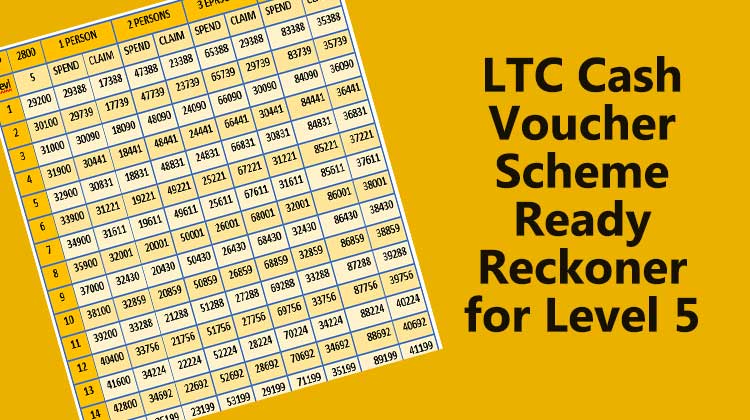 LTC Cash Voucher Scheme Ready Reckoner for Level 5