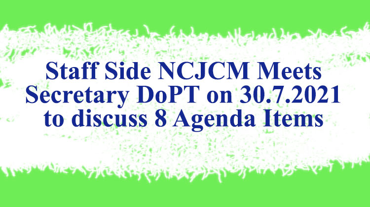 Staff Side NCJCM Meets Secretary DoPT