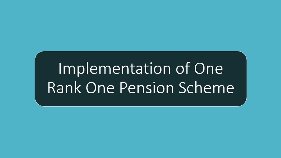 Revision of Pension under OROP from 01.07.2019