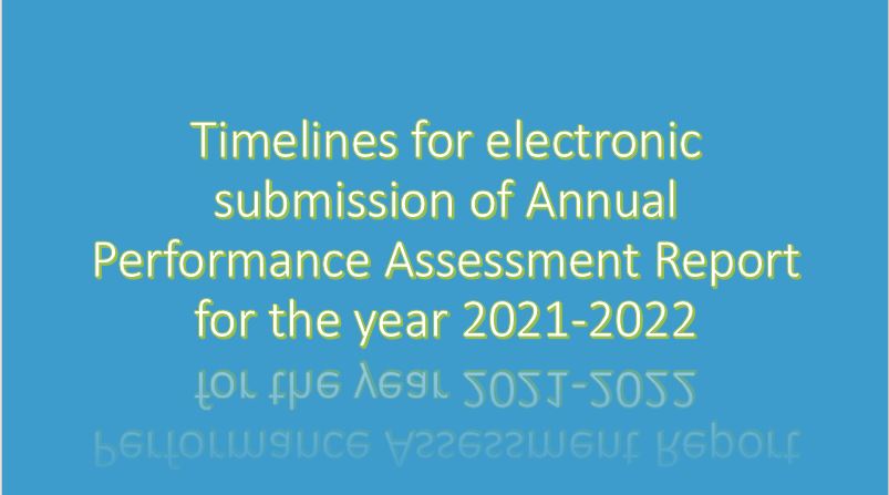 Annual Performance Assessment Report for the year 2021-2022