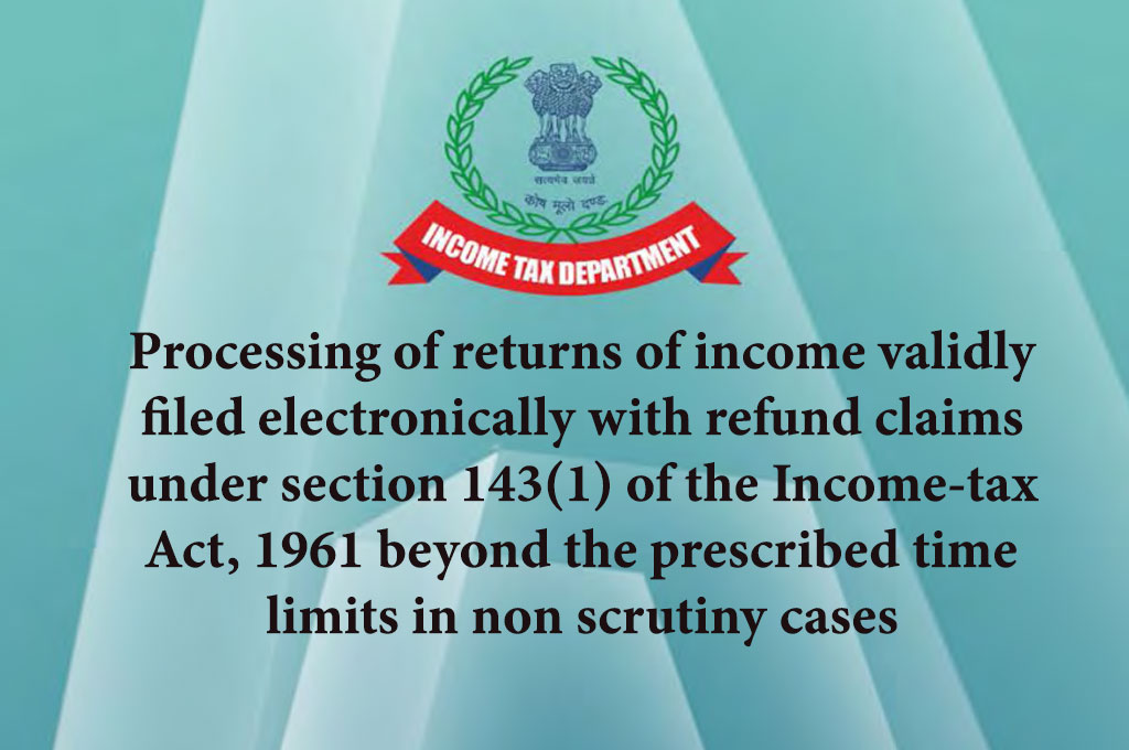 Income Tax Refund Claims Processing time limit extended till 31.4.2024